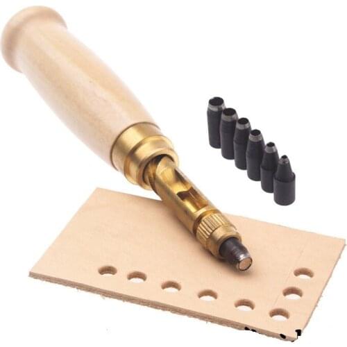 Belt Silent Puncher DIY Multi-function Leather Carving Punch Leather Cutter Round Leather Craft Tools Leather Hole Puncher