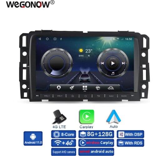 Carplay DSP Android 10.0 6GB+128GB IPS Car DVD Player GPS WIFI Bluetooth 5.0 RDS Radio For GMC Yukon Tahoe 2007--2012 2013-2016
