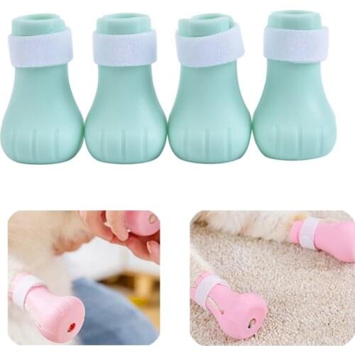Bath Washing Cat Claw Cover Anti-Scratch Shoes For Cats Adjustable Pet Cat Boots Bath Washing Cat Claw Paw Cover Protector Botas