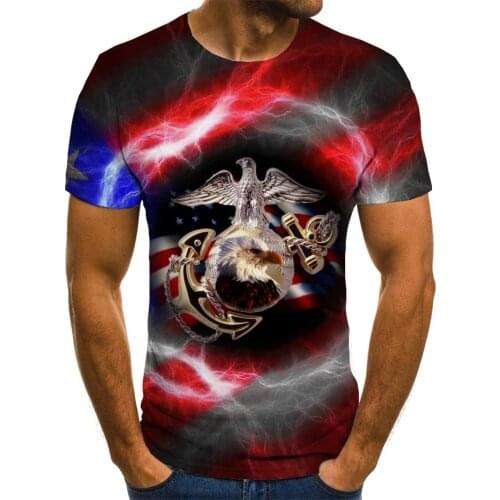 Giyu Eagle T-shirt Men Lightning Funny T shirts Animal Tshirts Casual United States T-shirts 3d Mens Clothing summer Casual Tops
