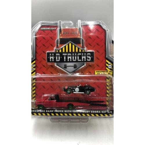 GL 1:64 1970 Ford F-350 Truck Shelby Cobra green machine alloy model Car Diecast Metal Toys Birthday Gift For Kids Boy