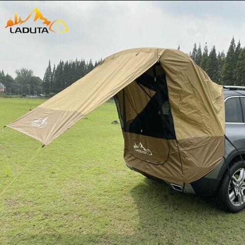 GRNTAMN Outdoor Self-Driving Tour Barbecue Camping Car Tail Extension Tent Sunshade Rainproof Car Travel Tent Trunk Tent