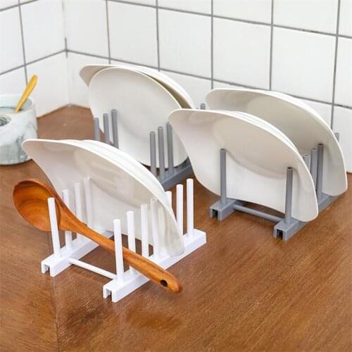 Kitchen Dish Drain Rack Dinnerware Storage Organizer Tray Plate Drying Shelf Book Cups Display Stand Drainer Holder