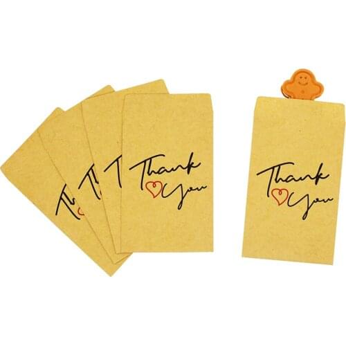 10-30pcs craft cookie bags Kraft Paper bag mini Envelope Gift Bags Candy Bags Snack Baking Package Supplies Gift Wrap 7.3x12.5cm