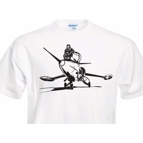 Novelty Print T-Shirt O-Shirt Fashion Casual High Quality Starfighter Rockefeller F-104 Aircraft Air Force Design Tee Shirt