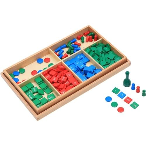 Math Toy Wooden Montessori Mathematical Toy Stamp Game Parent-child Game Gift for 2-4years Old Kids Early Educational Toys