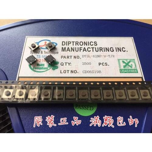 Original new 100% DTSL-62NP-V-T/R touch switch 6*6*3.1 SMD 4pin