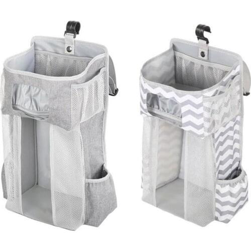 Baby Crib Bed Hanging Bag Rack Bedside Diaper Organizer Bag PP Support Plate