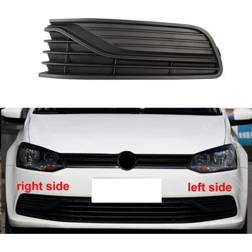 For Volkswagen VW Polo 2014-2018 Front Fog Lamp Frame Anti Fog Lamp Cover Front Bar Grille Decorative Cover No Hole