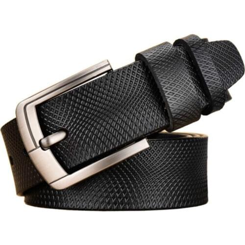 Vintage Genuine Leather Luxury Strap Male Belts for Men Cinto Fashion Pin Buckle Men Belt Cinturones Cowboy Jeans Waist Ceinture