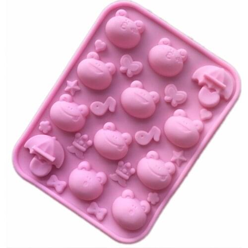 Silicone Chocolate Molds Candy Molds Ice Cube Tray Shape Frog for DIY Chocolate Jelly Candy Pudding Cookie Baking Tools Ice Tray
