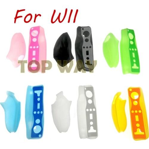 10sets For Nintendo Wii Handle Silicone Sleeve Handle Protector Game Accessories Controller Remote Joystick Silicone Case/sleeve