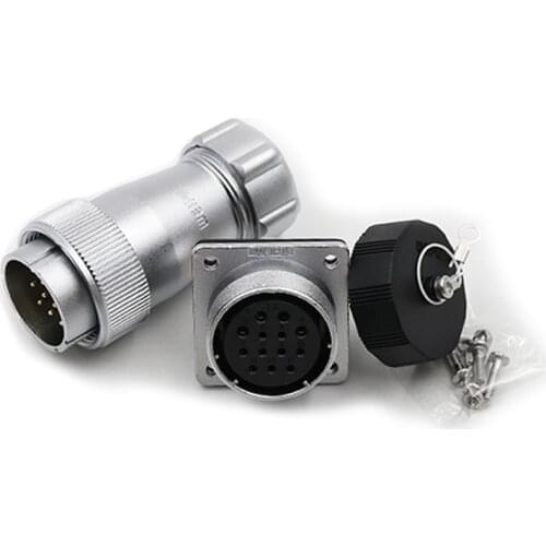 WS32 TP+Z Waterproof Power Connector M32 Soldering 4 6 8 10 11 12 13 19 Pin Single Adapter Electrical Male Plug Female Socket