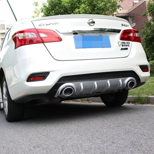 For Nissan Sentra 2012 2013 2014 2015 2016 2017 2018 2019 ABS Material Rear Bumper Diffuser Body Kit lip Spoiler Accessories