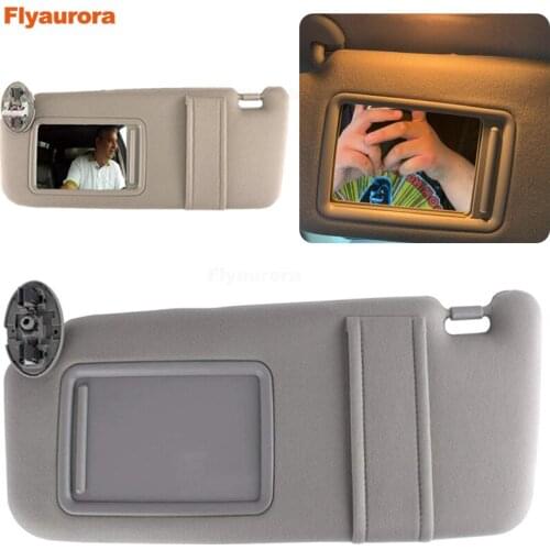 Yellow/Gray Front Sun Visor Panel With Makeup Mirror For Toyota Camry 2007/08/09/10/11 Windscreen Sun Visor Auto Accessories
