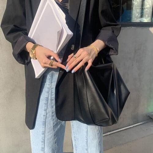 Women Bag Designer Shoulder Bag Crossbody Bags for Women Tote Handbags Retro Purse PU Leather Simple 2021 Fashion High Capacity