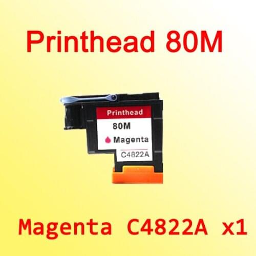 1x ompatible for hp 80 Designjet 1000 1050c 1055cm C4822A magenta printhead 80