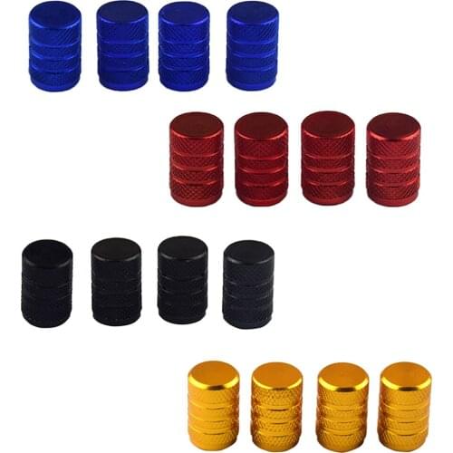 4 Pack Car Bicycle Aluminum Wheel Tire Stem Valve Caps Dust Cover Dark Universal Car Wheel Tire Valve Caps For All Auto Truck