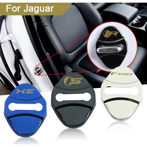 4pcs car Protection cover Car Door Lock car accessories For Jaguar F PACE E PACE XE XF R sport S SVR Car sticker