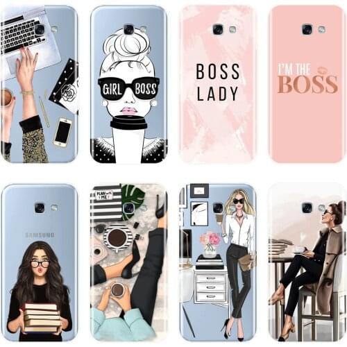 Case For Samsung Galaxy A6 A7 A8 2018 A3 A5 2016 2017 Soft Silicone Girl Boss Back Cover For Samsung A6 A8 Plus 2018 Phone Case
