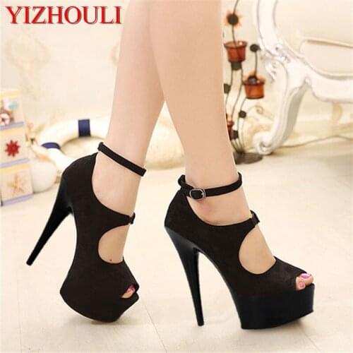 Europe and the United States the new favorite star 15 cm thin heels sandals with thick soles fashion shoes models