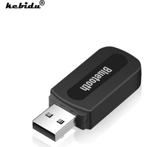 Kebidu 3.5mm Stereo Audio to Speaker Sound Box USB Bluetooth Music Audio Receiver Adapter for iPhone 4/5/6 Plus