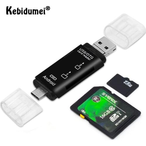 Kebidumei Type C & Micro USB & USB 3 In 1 OTG Card Reader High-speed USB2.0 Universal OTG TF/SD For Android Computer Notebook