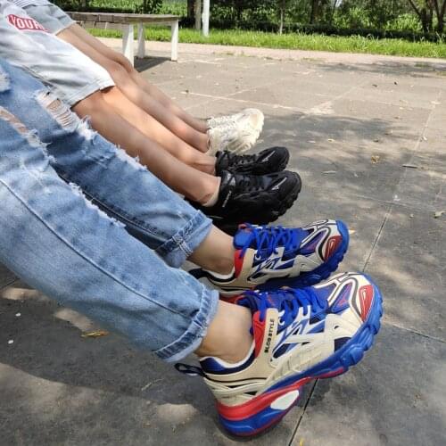 Mens Shoes Autumn Breathable Web Celebrity Daddy Shoes Heighten Couple Sports Shoes Platform Shoes Men Fashion Sneakers