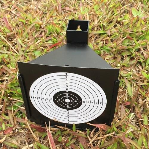 Pellet Trap & Target with 20 Pcs of All-Black Paper Targets for Outdoor & Indoor Sports, Slingshot, airsoft, Hunting, AirPistol