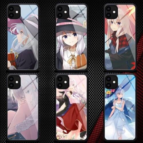 Anime the journey of elaina cute Phone Case Rubber for iPhone 12 11 Pro Max XS 8 7 6 6S Plus X 5S SE 2020 XR 12Mini case