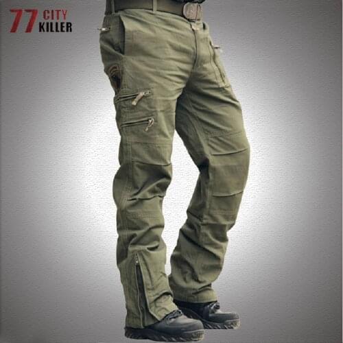 Cargo Pants Men Military Style Cotton Combat Trousers Male Camo Joggers Multi-pocket Straigh Tactical Pants Pantalones Hombre
