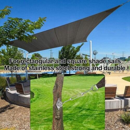 MLGB Shade Sail Hardware Kit for Triple-cornered Sun Shade Sail Installation Stainless Steel Turnbuckle Snap Hook for Garden