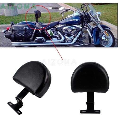 Motorcycle Rear Adjustable Driver Backrest Passenger Pad For Harley Softail w/ Stock seats 1993-2006 Fat Boy FLSTF Slim FLS FXS