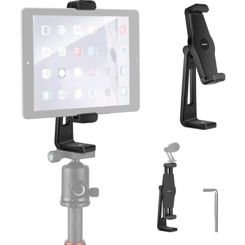 Neewer Tablet Tripod Mount Adapter, Tablet Clamp Holder for iPad, Surface Tab, Galaxy Tab and Other Tablets 4.9"–8.7" in Width
