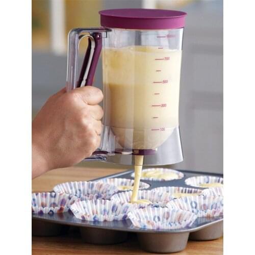 New Cupcakes Pancakes Cookie Cake Muffins Waffles Batter Dispenser Cream Speratator Measuring Cup Baking Tools