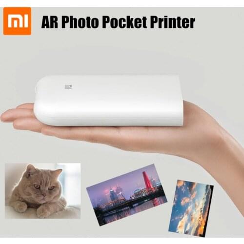 New Xiaomi Mijia AR Printer 300dpi Portable Photo Mini Pocket With DIY Share 500mAh picture printer pocket Work With Mijia APP