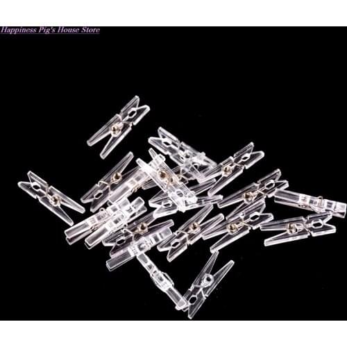 20pcs Small Clothes Pegs For Photo Clips Clothespin Paper Craft Decoration Clips Pegs Mini Size Plastic Clips