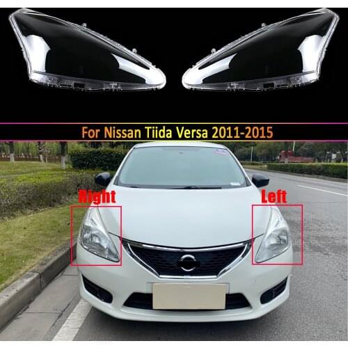 Car Transparent Cover Headlight Glass Shell Lamp Shade Headlamp Lens Cover For Nissan Tiida Versa 2011-2015