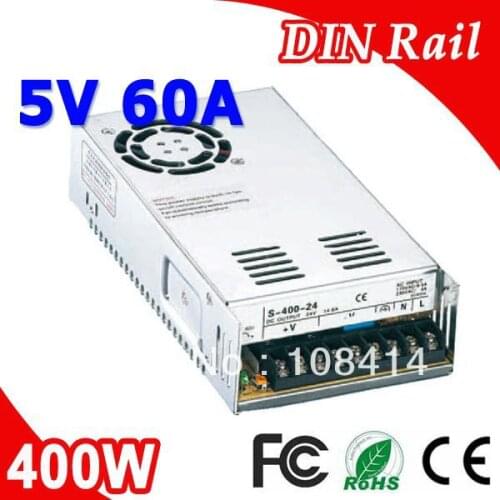 S-400-5 400W 5V LED Power Supply Transformer 110V 220V AC To DC 5V Output Driver for CCTV Camera LED Strip