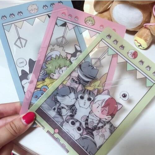 Anime My No Boku Hero Academia Midoriya Izuku Shoto Todoroki Bakugou Katsuki PVC Cute Card Postcard Xmas Gifts Oosplay Prop