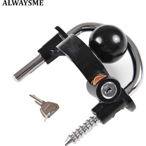 ALWAYSME Universal Trailer Coupler Lock, Adjustable Storage Security Store Lock Kit