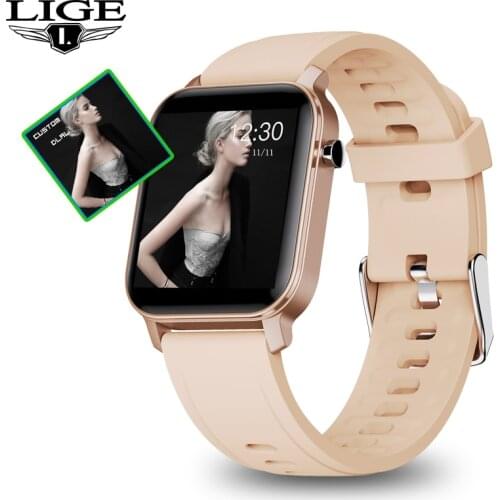 LIGE Women Smart Watch IP68 Waterproof 1.4" Full Touch Screen Sport Smart Watch Women Heart Rate Fitness Tracker Men smart watch