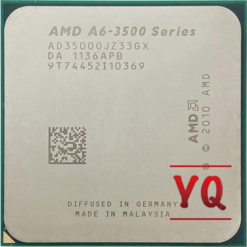 AMD A6-Series A6 3500 2.1 GHz Triple-Core CPU Processor AD3500OJZ33GX Socket FM1