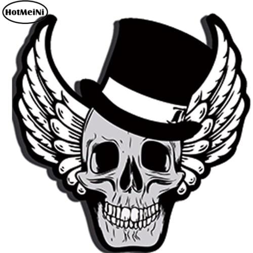 HotMeiNi 13cm x 13cm Car Styling Vinyl Car Sticker WINGS SKULL Auto Moto Truck MOTORCYCLE HELMET Waterproof Bumper Accessories