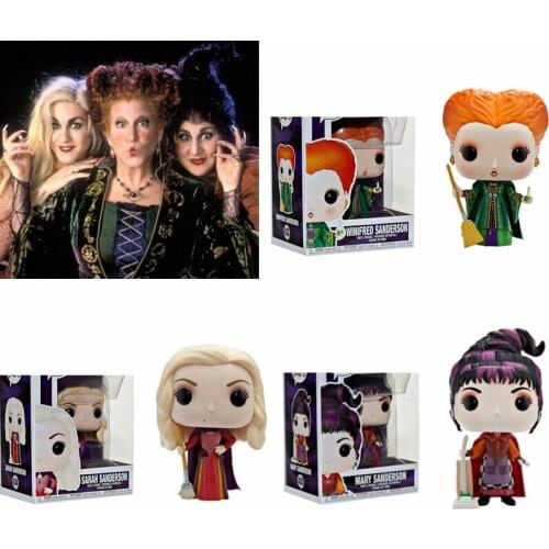 Funko DISNEY HOCUS POCUS Mary Sarah Winifred Sanderson Vinyl PVC Dolls Action Figure Collection Model Toys For Children Gifts