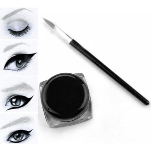 Waterproof Eyeliner Black Long Lasting Cosmetic Beauty Makeup Liquid Eye Liner Pencil With Brush Instantly Has A Charming Eye