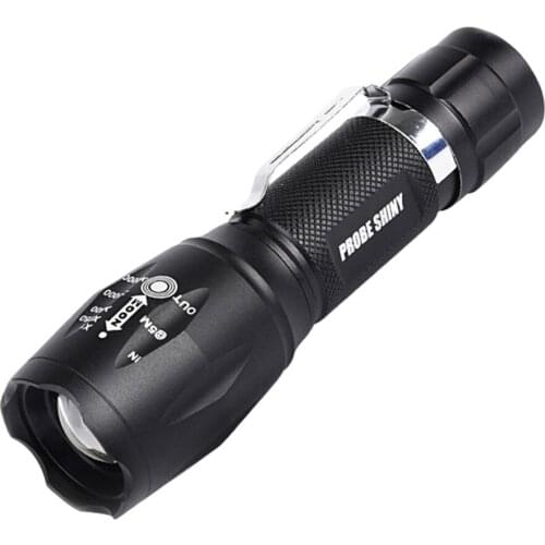 XML T6 Zoom LED Flashlight Tactical Adjustable Focus Torch Lamp Light 5 Modes