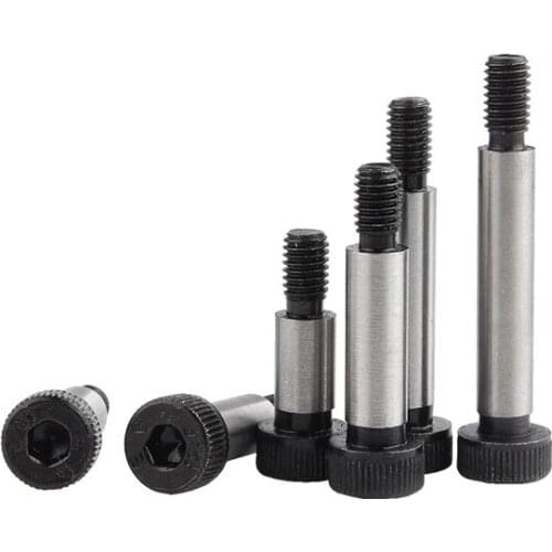 1pc M8 M10 M12 M16 Diameter 10 12 16 20mm Grade 12.9 Steel Allen Hex Hexagon Socket Cap Head Shoulder Roller Bearings Screw Bolt