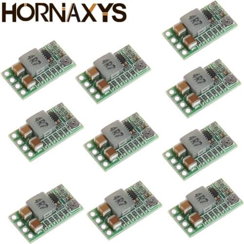 10pcs Mini DC-DC Step-Down Power Supply Module 12-24V To 5V 3A adjust Step Down Buck Converter Board 1.8V 2.5V 3.3V 5V 9V 12V