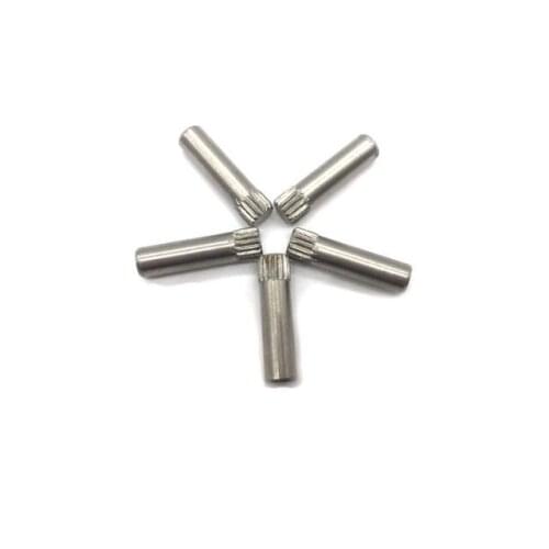 10pcs M4 stainless steel knurling dowel Shaft collaborative toy city connecting rod cylindrical positioning pin knurled shaft